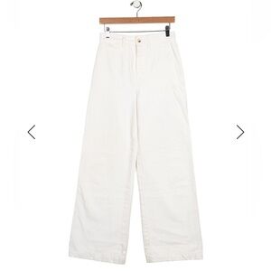 Reformation White Wide Leg Pants